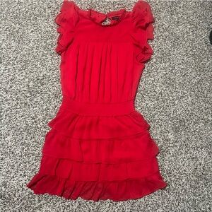 (EUC)  Juniors 1.State Red Ruffled Formal Dress